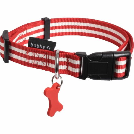 Halsband Stripe Rood