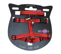 Kattenharnas met riem Safe Rood